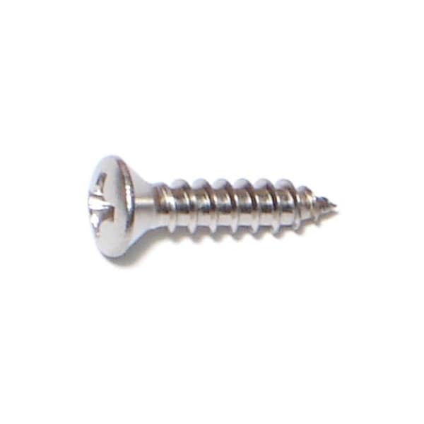 Midwest Fastener Sheet Metal Screw, #6 x 5/8 in, 18-8 Stainless Steel Oval Head Phillips Drive, 100 PK 05216 - main
